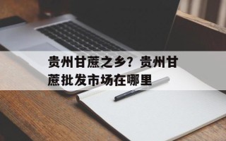 贵州甘蔗之乡？贵州甘蔗批发市场在哪里