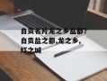 自贡名片龙之乡盐都？自贡盐之都,龙之乡,灯之城