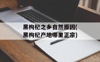黑枸杞之乡自然原因(黑枸杞产地哪里正宗)