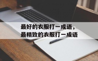 最好的衣服打一成语，最精致的衣服打一成语