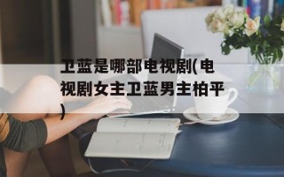 卫蓝是哪部电视剧(电视剧女主卫蓝男主柏平)
