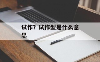 试作？试作型是什么意思