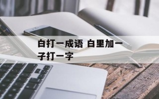 白打一成语 白里加一子打一字