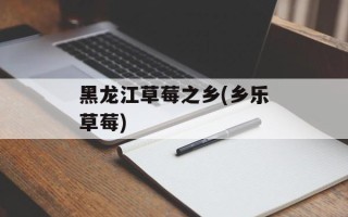 黑龙江草莓之乡(乡乐草莓)