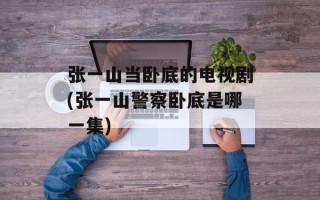 张一山当卧底的电视剧(张一山警察卧底是哪一集)