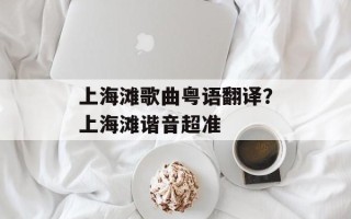 上海滩歌曲粤语翻译？上海滩谐音超准