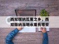 西双版纳瓜果之乡，西双版纳当地水果有哪些