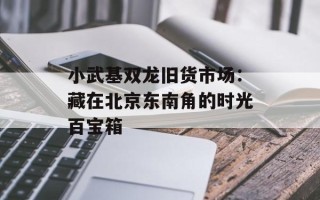 小武基双龙旧货市场：藏在北京东南角的时光百宝箱