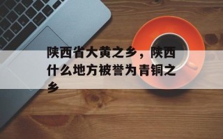 陕西省大黄之乡，陕西什么地方被誉为青铜之乡