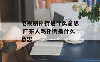 电视剧扑街是什么意思 广东人骂扑街是什么意思