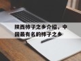 陕西柿子之乡介绍，中国最有名的柿子之乡