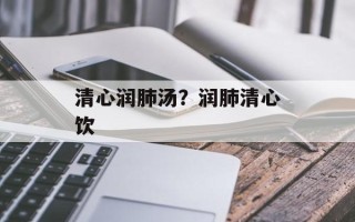 清心润肺汤？润肺清心饮