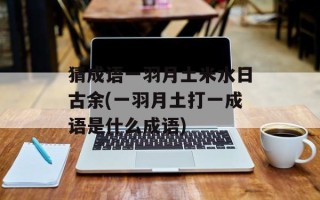 猜成语一羽月土米水日古余(一羽月土打一成语是什么成语)