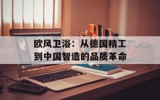 欧风卫浴：从德国精工到中国智造的品质革命