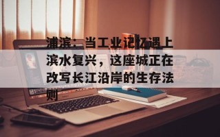 浦滨：当工业记忆遇上滨水复兴，这座城正在改写长江沿岸的生存法则