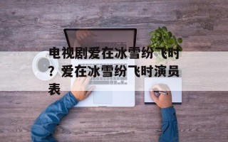 电视剧爱在冰雪纷飞时？爱在冰雪纷飞时演员表