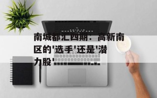 南城都汇四期：高新南区的'选手'还是'潜力股'
