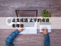止戈成语 止字的成语有哪些