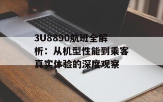 3U8890航班全解析：从机型性能到乘客真实体验的深度观察