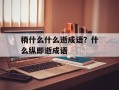 稍什么什么逝成语？什么纵即逝成语