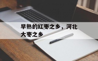 早熟的红枣之乡，河北大枣之乡