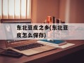 东北豆皮之乡(东北豆皮怎么保存)