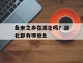 鱼米之乡在湖北吗？湖北都有哪些鱼