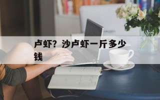 卢虾？沙卢虾一斤多少钱