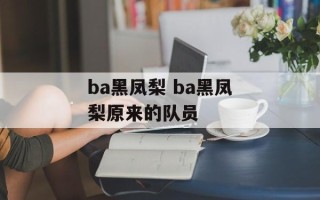 ba黑凤梨 ba黑凤梨原来的队员