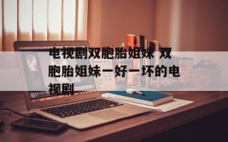 电视剧双胞胎姐妹 双胞胎姐妹一好一坏的电视剧