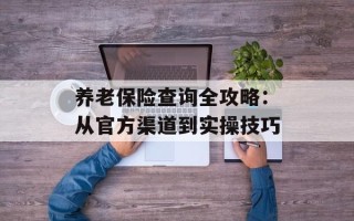 养老保险查询全攻略：从官方渠道到实操技巧