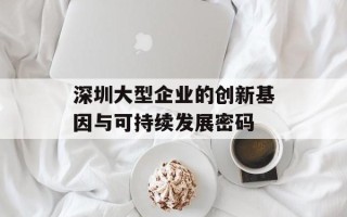 深圳大型企业的创新基因与可持续发展密码