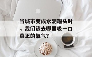 当城市变成水泥罐头时，我们该去哪里吸一口真正的氧气？