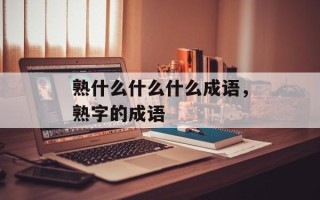 熟什么什么什么成语，熟字的成语