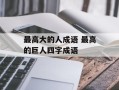 最高大的人成语 最高的巨人四字成语