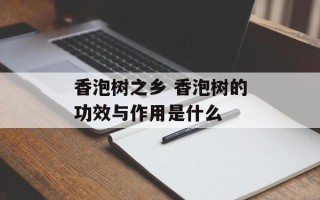 香泡树之乡 香泡树的功效与作用是什么