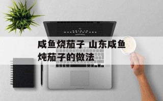 咸鱼烧茄子 山东咸鱼炖茄子的做法