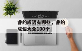 睿的成语有哪些，睿的成语大全100个