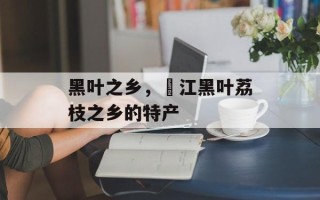 黑叶之乡，濛江黑叶荔枝之乡的特产