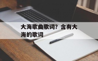 大海歌曲歌词？含有大海的歌词