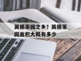 英德茶园之乡？英德茶园面积大概有多少