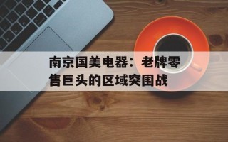 南京国美电器：老牌零售巨头的区域突围战
