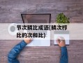 节次鳞比成语(鳞次栉比的次和比)