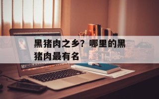 黑猪肉之乡？哪里的黑猪肉最有名
