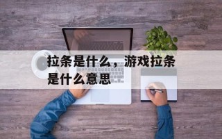 拉条是什么，游戏拉条是什么意思
