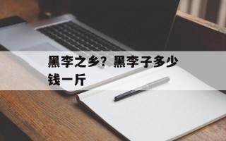 黑李之乡？黑李子多少钱一斤
