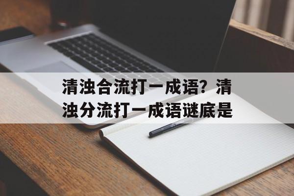 清浊合流打一成语？清浊分流打一成语谜底是-第1张图片-