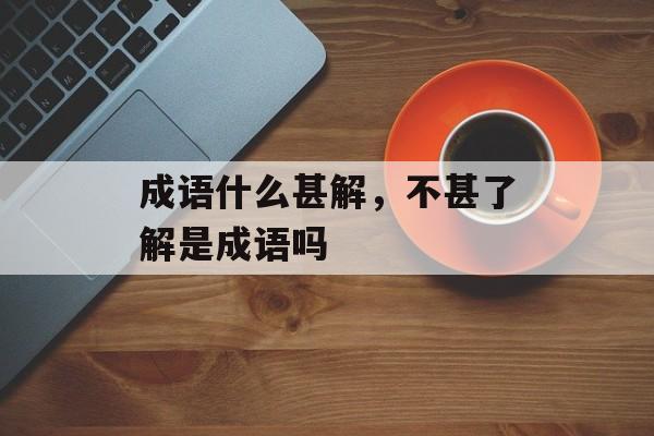 成语什么甚解，不甚了解是成语吗-第1张图片-