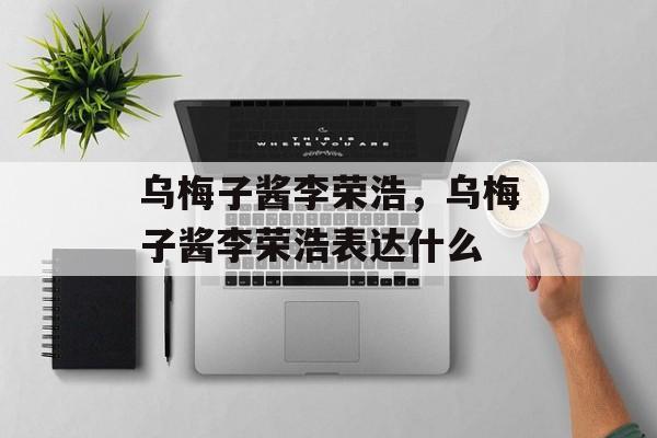 乌梅子酱李荣浩，乌梅子酱李荣浩表达什么-第1张图片-